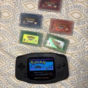 Nintendo Game Boy Advance Black with Pokémon Games